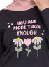 Black - Design 40 Printed Long - Sleeve - Khotwh